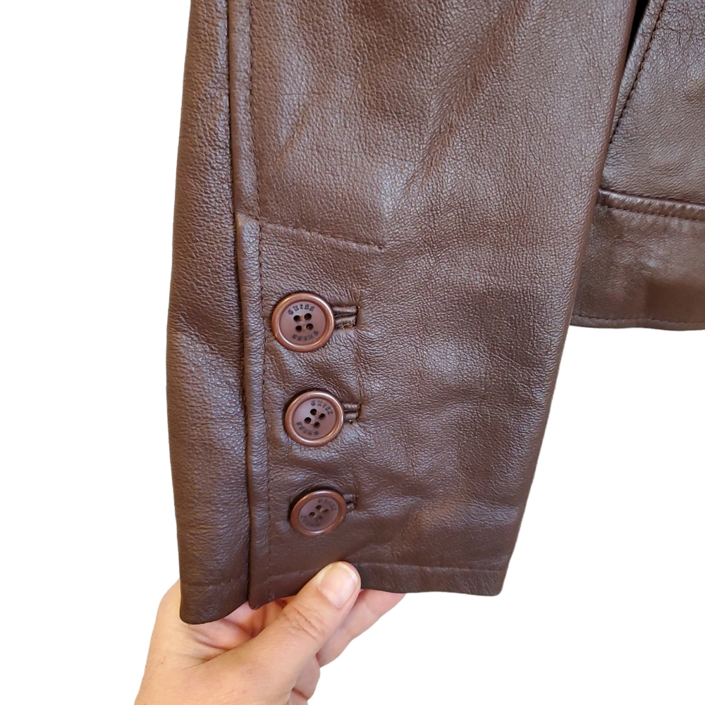 Vintage Leather Guess Brown Jacket - Picture 11 of 16